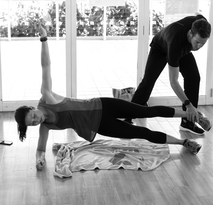 Adsy coaching an athlete during a personal training session